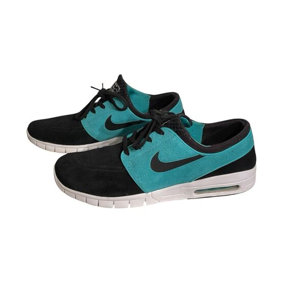 Men’s Nike SB Stefan Janoski Max sneaker black and mint colorway. Size 13 - Picture 2 of 12